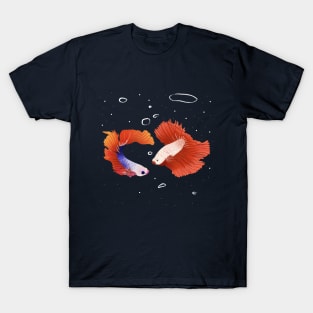 Pisces - Beautiful fishes with bubbles T-Shirt